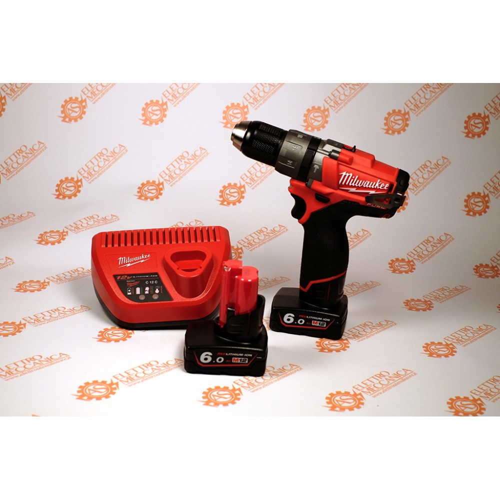 Trapano con percussione M12 6Ah CPD-602X 12V FUEL Milwaukee 4933451509 Trapano con percussione M12 6Ah CPD-602X 12V FUEL Milwaukee 4933451509
