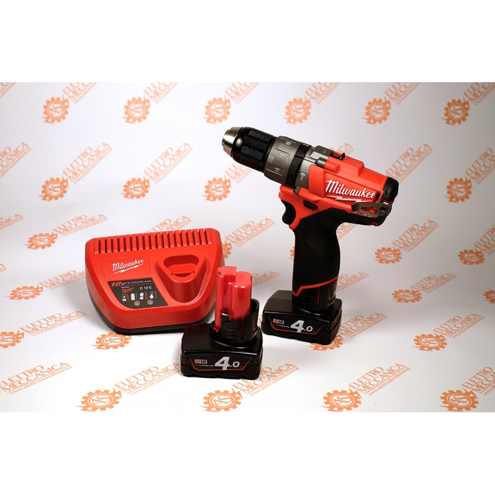 Trapano con percussione M12 4Ah CPD-402X 12V FUEL Milwaukee 4933440375 Trapano con percussione M12 4Ah CPD-402X 12V FUEL Milwaukee 4933440375