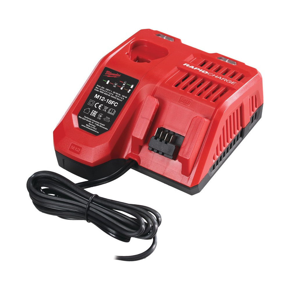 Caricabatterie Rapido M12-18FC Milwaukee 4932451079 Caricabatterie Rapido M12-18FC Milwaukee 4932451079