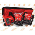 Kit Caricabatterie M12-18C + 2 Batterie 5Ah 18V + Borsa Milwaukee
