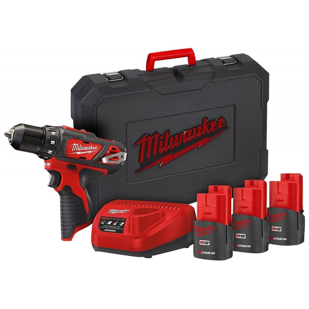 Promozione Trapano Avvitatore M12 BDD-153C + 3 Batterie 12V 1,5Ah + Caricabatterie + Valigetta Milwaukee