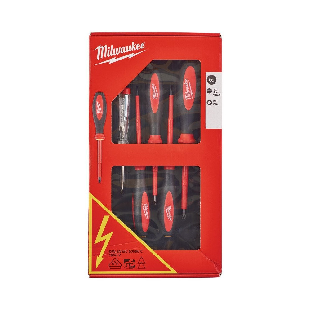 Milwaukee 1000V 5pcs Insulated screwdriver set