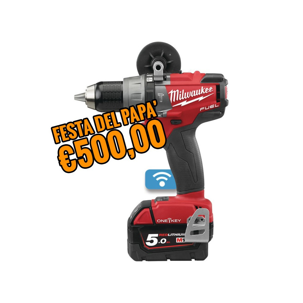 Trapano Avvitatore con Percussione M18 FUEL ONE-KEY M18ONEPD-502X  5AH Milwaukee