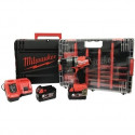 M18FPD-502X FUEL TRAPANO CON PERCUSSIONE BATTERIE 5 AH MILWAUKEE Valigetta Accessori 100 pz.