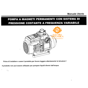 Elettropompa multistadio Aladino Advance con convertitore di frequenza Matra