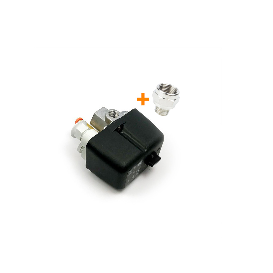 4 way pressure switch MDR  1/4 "Aev2s" + REDUCTION MALE FEMALE 1/4M - 3/8F