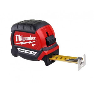 Flessometro con gancio magnetico 8m Serie Premium Milwaukee