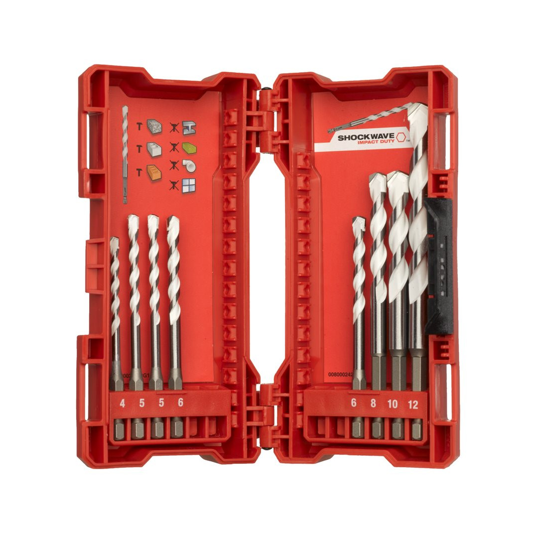 MILWAUKEE  Multi material drill bits 8PC SHOCKWAVE IMPACT DUTY
