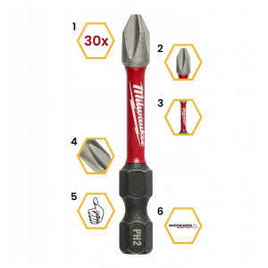 Set PH Bit Shockwave + Moschettone - Avvitatura Milwaukee