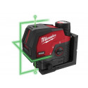 M12 CLLP-301C LASER VERDE M12™ A 2 LINEE CON 2 PUNTI PIOMBO Milwaukee - 4933478100
