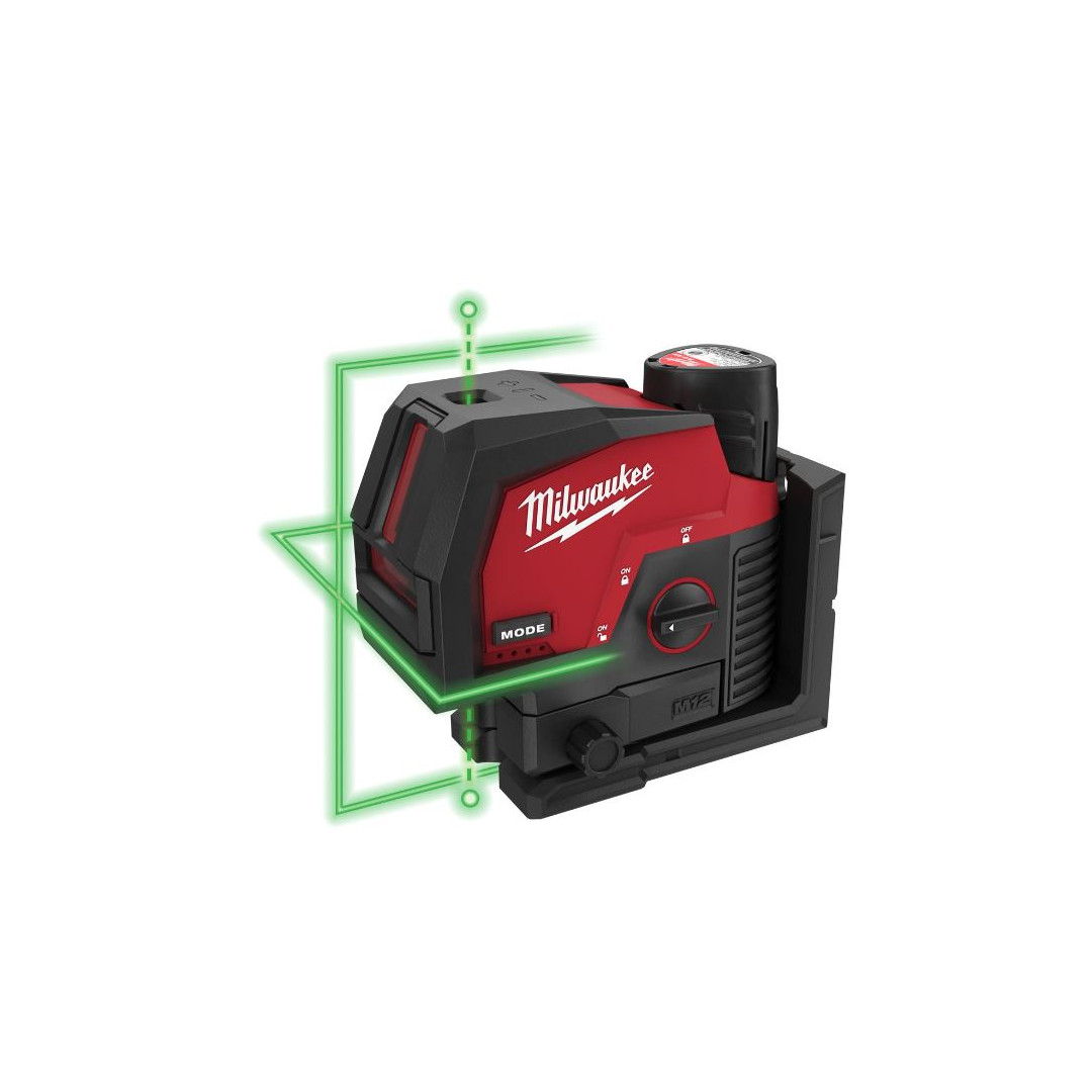 M12 CLLP-301C LASER VERDE M12™ A 2 LINEE CON 2 PUNTI PIOMBO Milwaukee - 4933478100