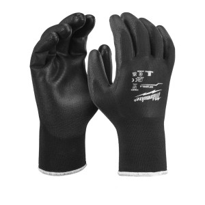 MILWAUKEE Black Polyurethane Gloves 12pcs Size M / 8