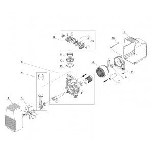 Connecting rod kit + piston + cylinder for FIAC ECU 4190270000 compressor