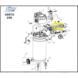 Valve Plate and Gasket Kit for Compressor FIAC VERTO/2 50, part number 1129981118 - Michelin MVX50