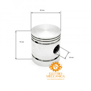 Pistone D.60 Spinotto 20 Alta Pressione per Gruppi Pompanti Abac B6000