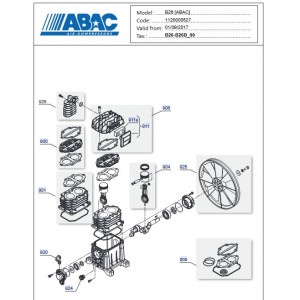 Kit Filtro Aria Completo per Compressori Abac Pole Podition L20  /  Montecarlo L20 /  B26 / B26B