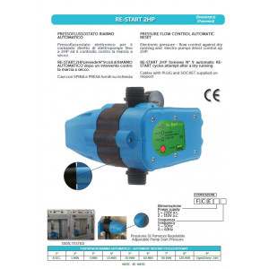 Re-Start MCH 45 Set Electric Pump + Matic Pressure Switch 4 Bar - 9 Autoreset
