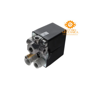Pressostato Condor MDR 3 trifase 4 Vie con protezione termica 4-6,3A e valvola START - 10 Bar