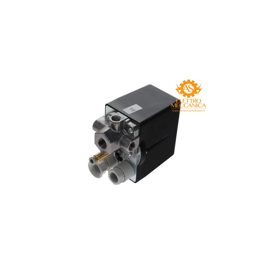 Condor MDR 3 Pressure Switch, Three-Phase, 4-Way, with Thermal Overload Protection 4–6.3A and START Valve – 10 Bar