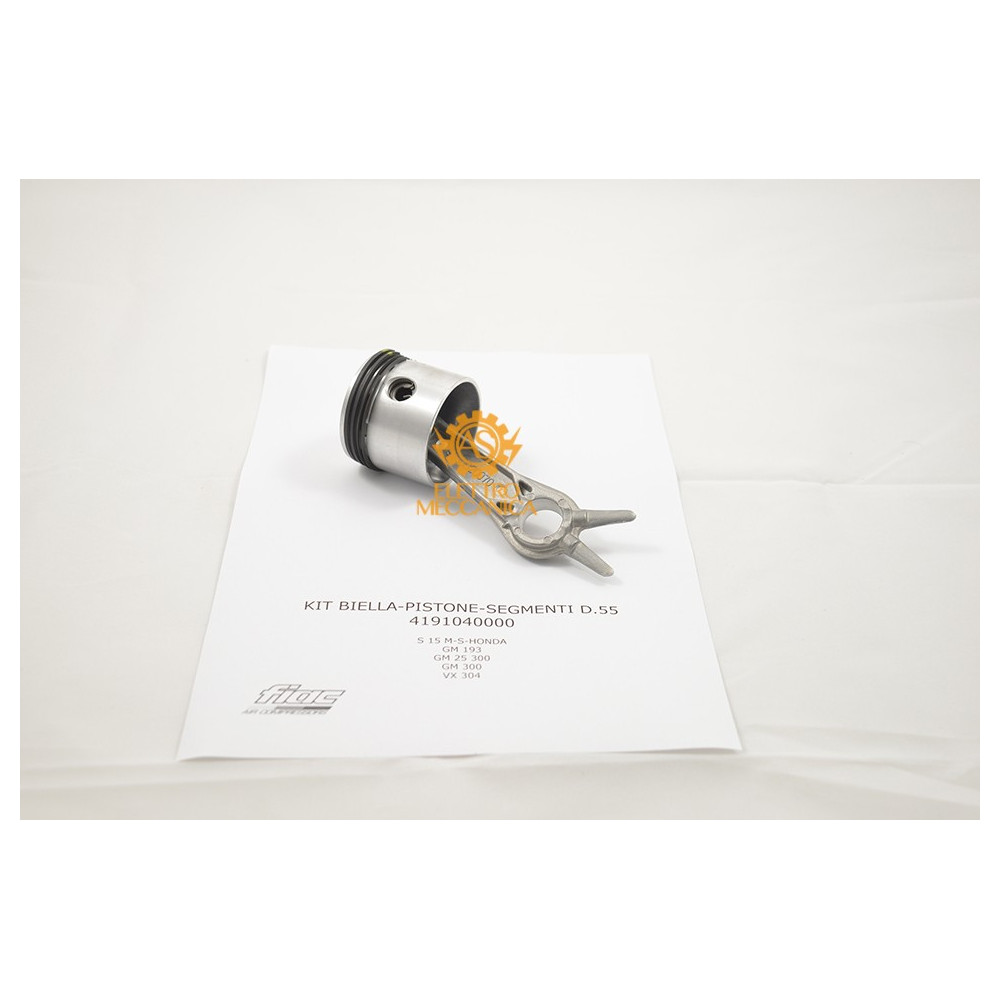 Kit Biella Pistone Segmenti per Gruppi Pompanti Fiac GM 193 - GM 25 300 - GM 300 - S 15 M - VX 304 Kit Biella Pistone Segmenti per Gruppi Pompanti Fiac GM 193 - GM 25 300 - GM 300 - S 15 M - VX 304