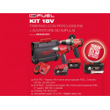 Kit 18v M18FPP2B-502X Trapano con percussione M18 FPD + Avvitatore ad impulsi M18 FIWF Milwaukee + Terza Batteria M18 Ah