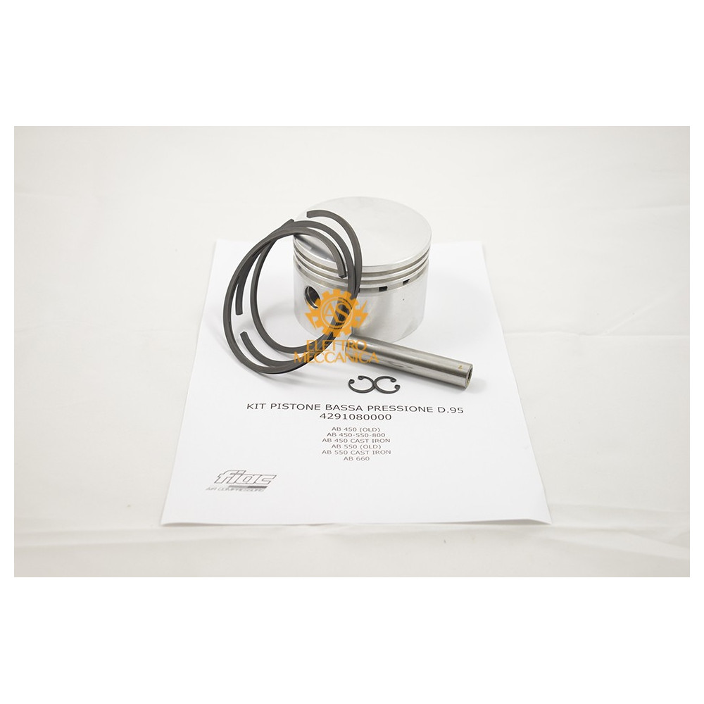 Kit Pistone Bassa Pressione D.95 per Gruppi Pompanti Fiac AB 450 - AB 550 - AB 600 - AB 800 Kit Pistone Bassa Pressione D.95 per Gruppi Pompanti Fiac AB 450 - AB 550 - AB 600 - AB 800