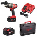 M18FPD-502X FUEL TRAPANO CON PERCUSSIONE BATTERIE 5 AH MILWAUKEE Valigetta Accessori 100 pz.