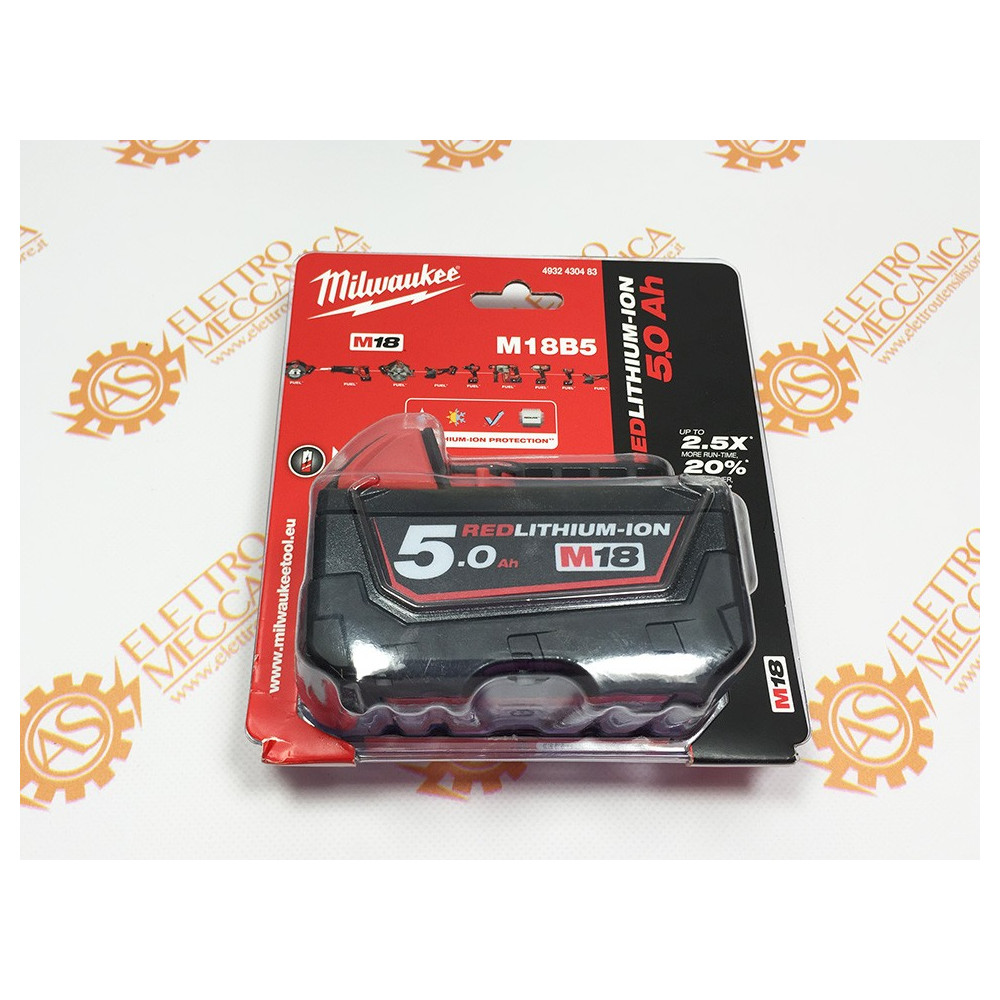 M18 B5 Batteria Milwaukee 18V 4Ah M18 B5 Batteria Milwaukee 18V 4Ah