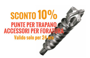 Sconto 10% su Punte per Trapano ed Accessori per Foratura per 24 ore