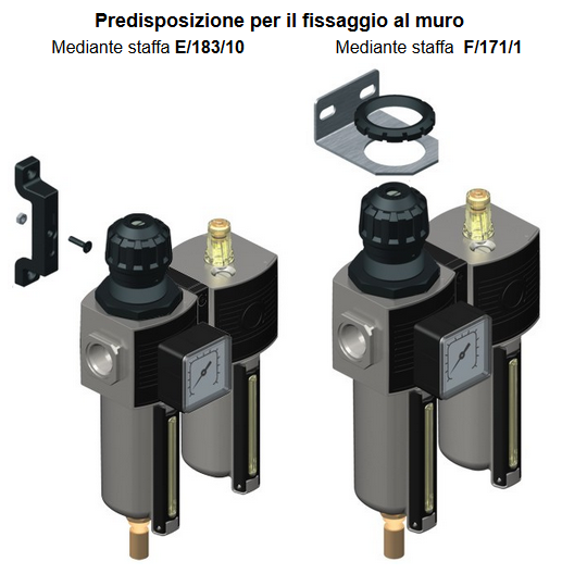 Predisposizione per il fissaggio al muro